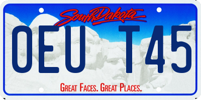 SD license plate 0EUT45