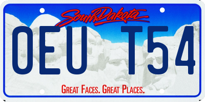 SD license plate 0EUT54