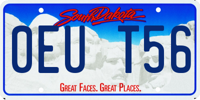 SD license plate 0EUT56