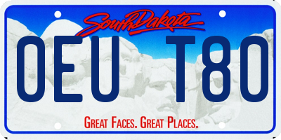 SD license plate 0EUT80