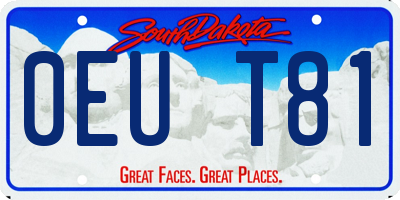 SD license plate 0EUT81