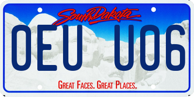 SD license plate 0EUU06