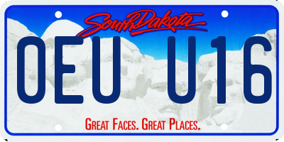 SD license plate 0EUU16