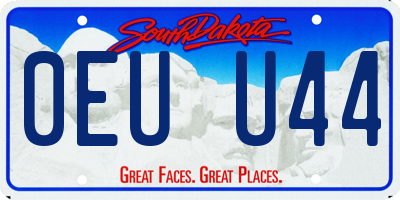 SD license plate 0EUU44
