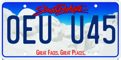 SD license plate 0EUU45