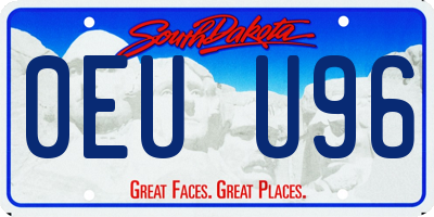 SD license plate 0EUU96