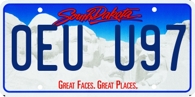 SD license plate 0EUU97