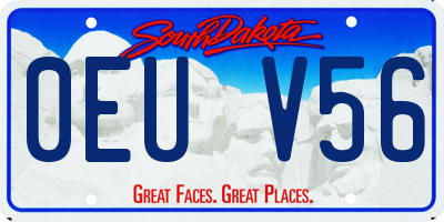 SD license plate 0EUV56