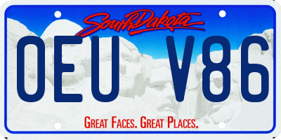 SD license plate 0EUV86