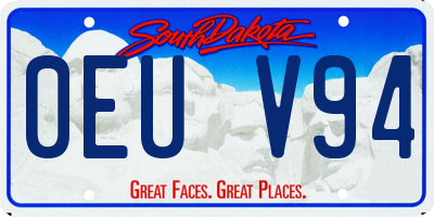SD license plate 0EUV94