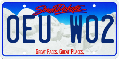 SD license plate 0EUW02