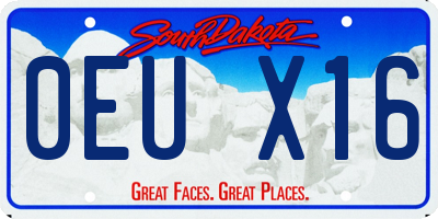 SD license plate 0EUX16