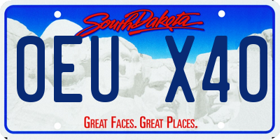 SD license plate 0EUX40