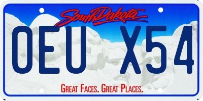 SD license plate 0EUX54