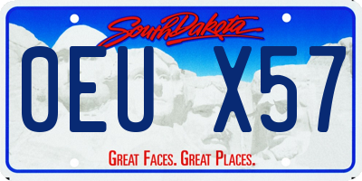SD license plate 0EUX57