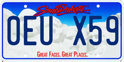 SD license plate 0EUX59