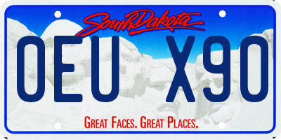 SD license plate 0EUX90