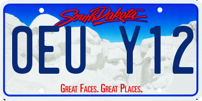 SD license plate 0EUY12