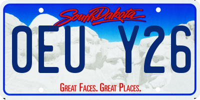 SD license plate 0EUY26