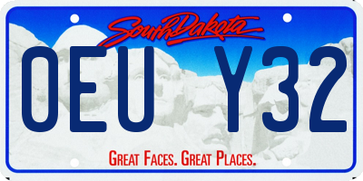 SD license plate 0EUY32