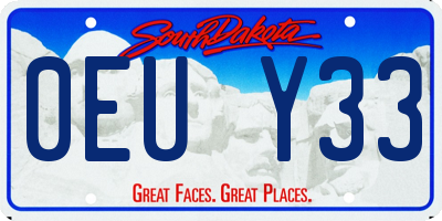 SD license plate 0EUY33
