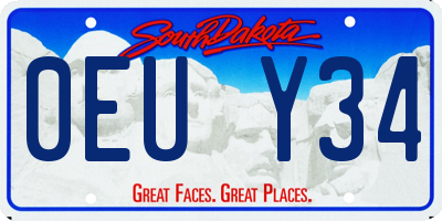 SD license plate 0EUY34