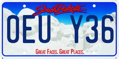 SD license plate 0EUY36
