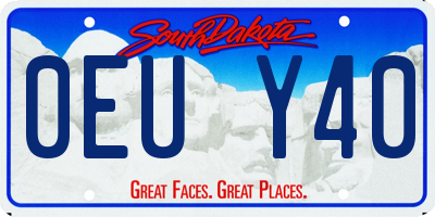 SD license plate 0EUY40