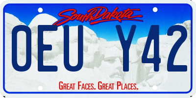 SD license plate 0EUY42