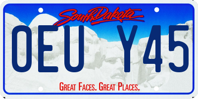 SD license plate 0EUY45