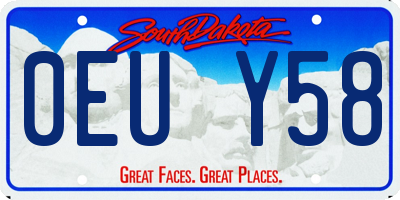 SD license plate 0EUY58
