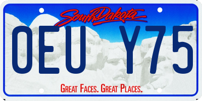 SD license plate 0EUY75