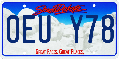 SD license plate 0EUY78