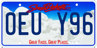 SD license plate 0EUY96