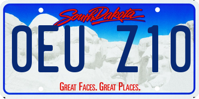 SD license plate 0EUZ10