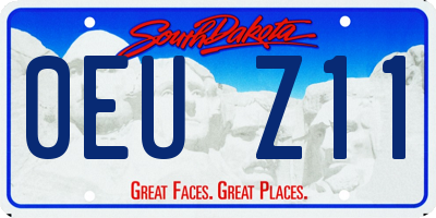 SD license plate 0EUZ11