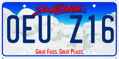 SD license plate 0EUZ16
