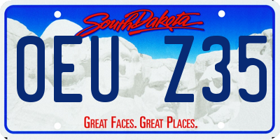 SD license plate 0EUZ35