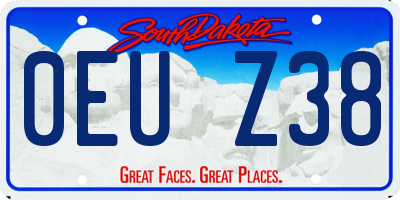 SD license plate 0EUZ38