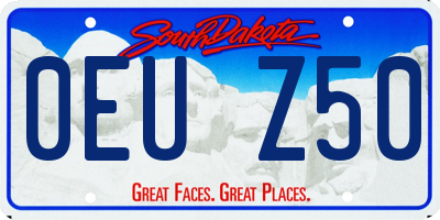 SD license plate 0EUZ50