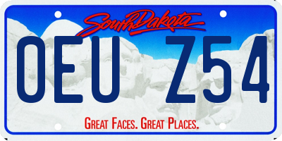 SD license plate 0EUZ54