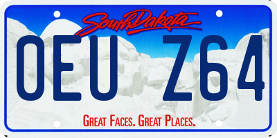 SD license plate 0EUZ64