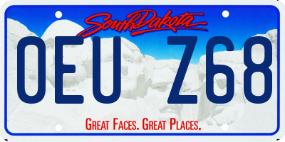 SD license plate 0EUZ68