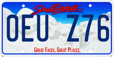 SD license plate 0EUZ76