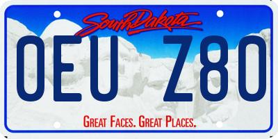 SD license plate 0EUZ80