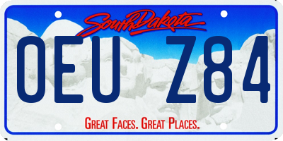 SD license plate 0EUZ84
