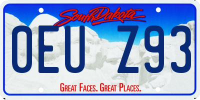 SD license plate 0EUZ93