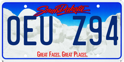 SD license plate 0EUZ94
