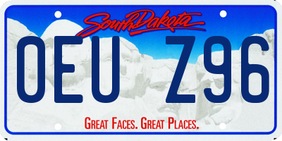 SD license plate 0EUZ96