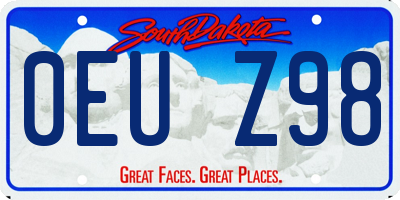 SD license plate 0EUZ98
